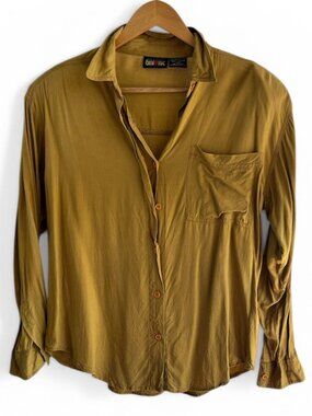 Vintage GinTonic Olive-Gold Button Down - Size Medium
